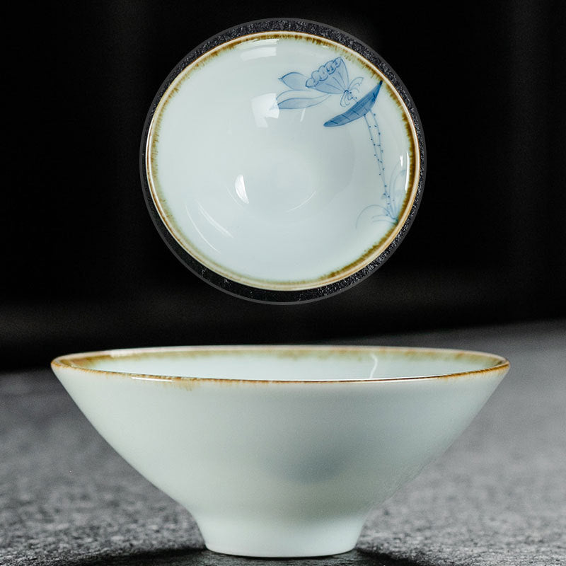 Blue and White Porcelain Tea Cup - Multiple Variations