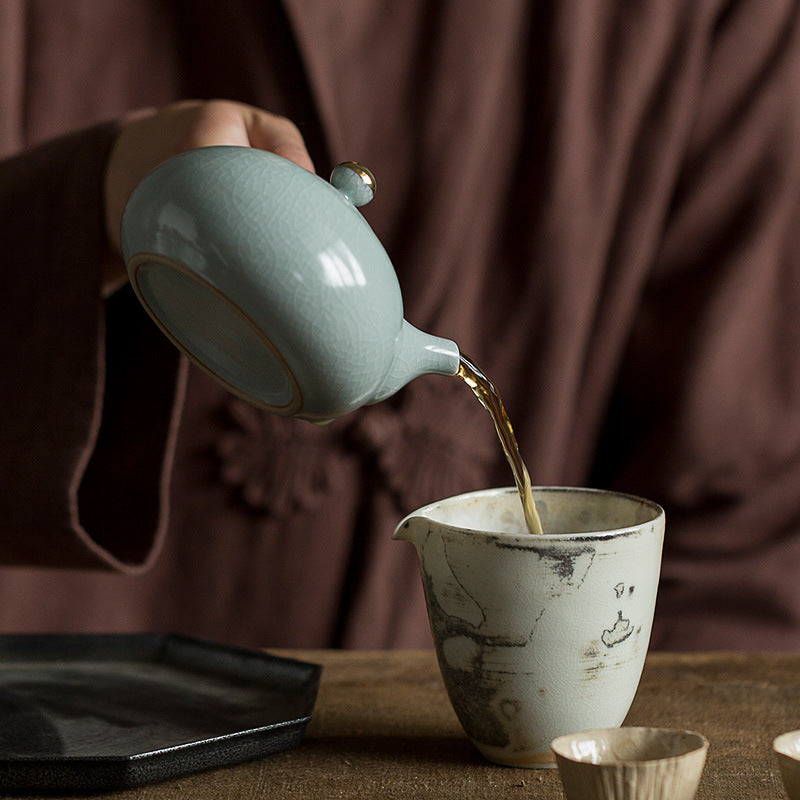 Side Handle Ceramic Teapot