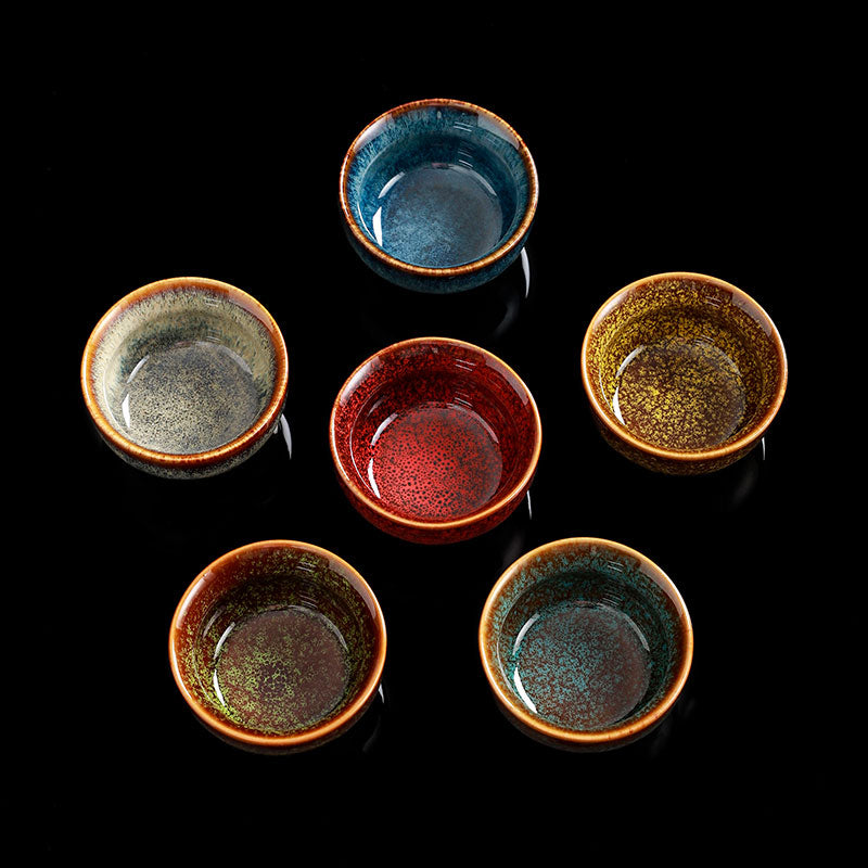 Ceramic Small Tea Bowl/Tasting Cups Tealight Gift Box Set