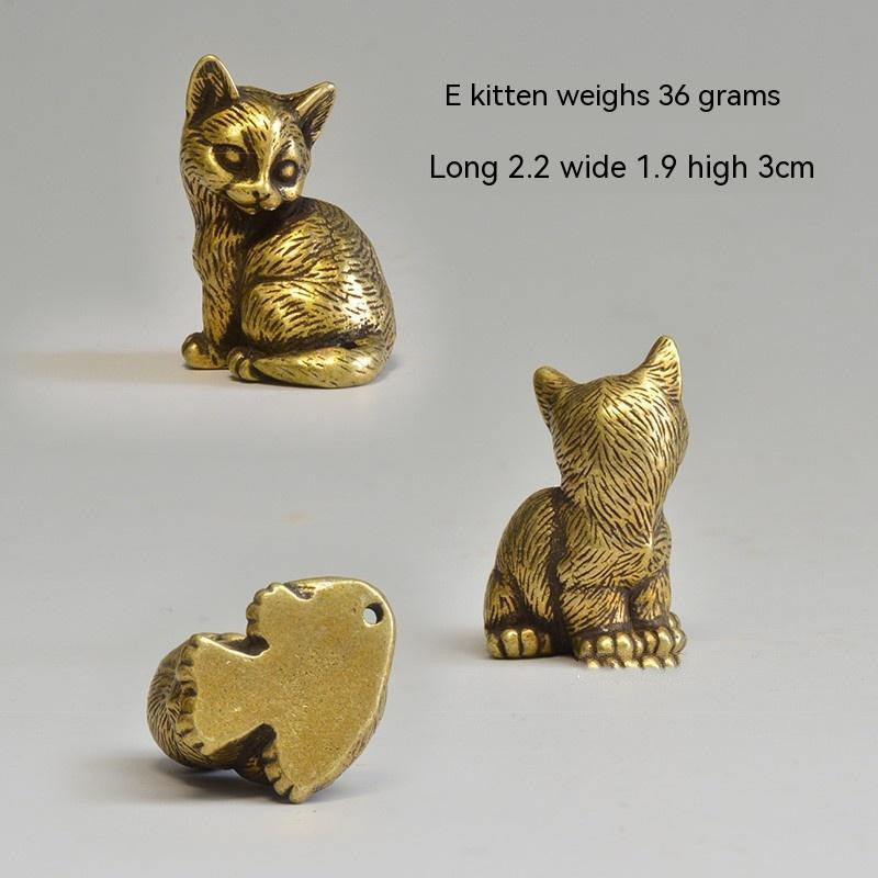 Brass Mini Kitten Tea Pets