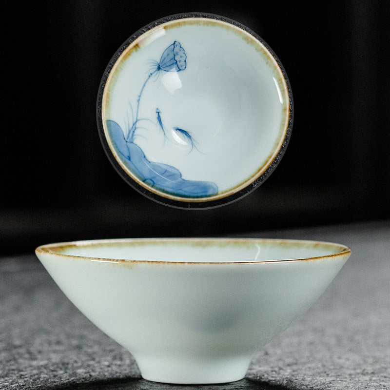 Blue and White Porcelain Tea Cup - Multiple Variations