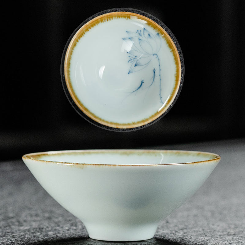 Blue and White Porcelain Tea Cup - Multiple Variations