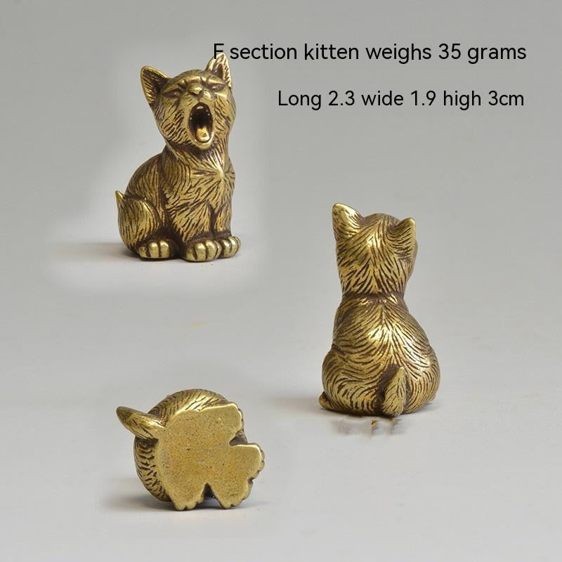 Brass Mini Kitten Tea Pets