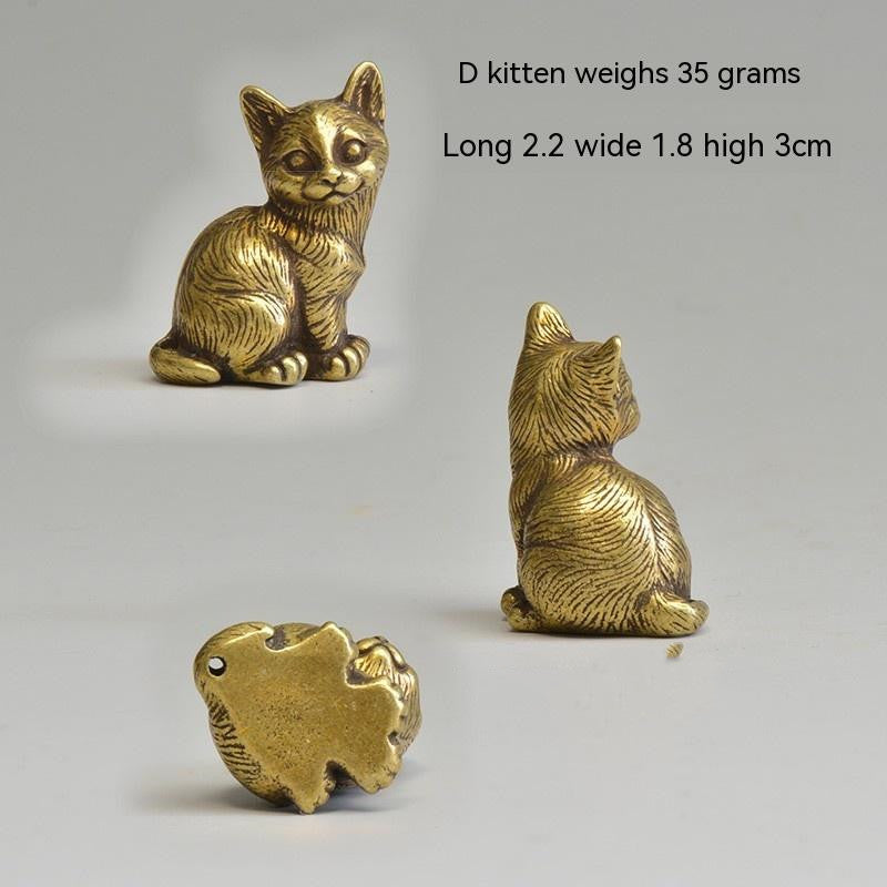 Brass Mini Kitten Tea Pets