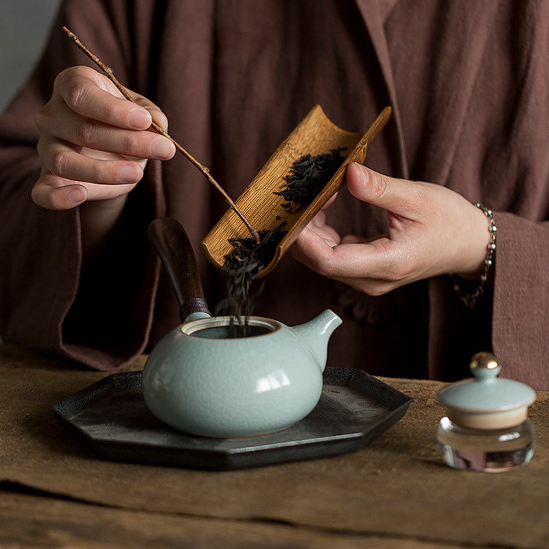 Side Handle Ceramic Teapot