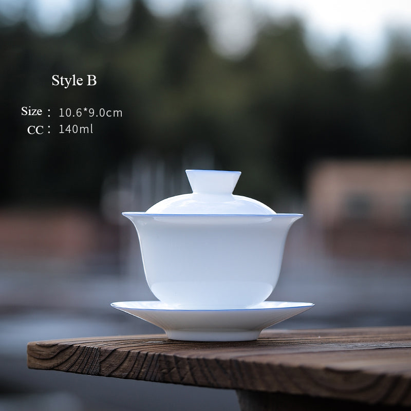 Dehua White Porcelain Gaiwan 140ml/150ml/165ml