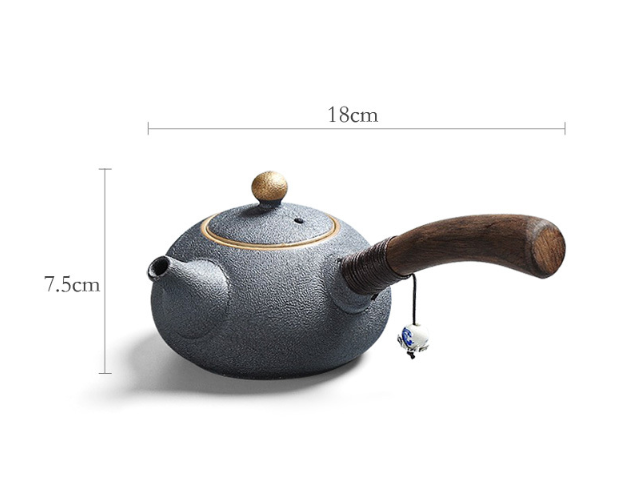 Side Handle Ceramic Teapot