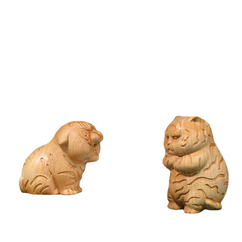 Wood Carving Impatient Tiger Tea Pet