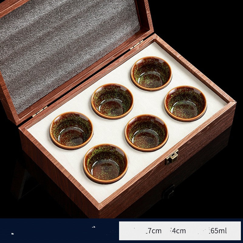 Ceramic Small Tea Bowl/Tasting Cups Tealight Gift Box Set