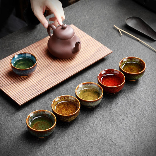 Ceramic Small Tea Bowl/Tasting Cups Tealight Gift Box Set