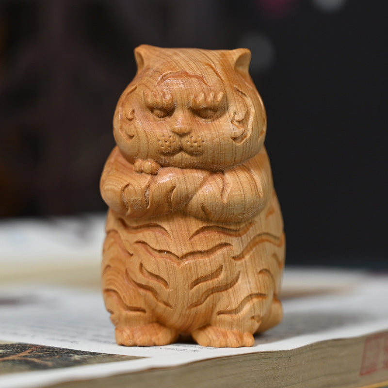 Wood Carving Impatient Tiger Tea Pet