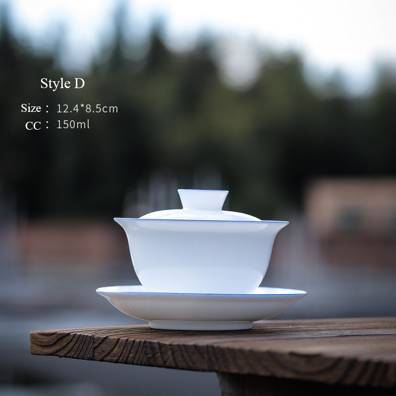 Dehua White Porcelain Gaiwan 140ml/150ml/165ml