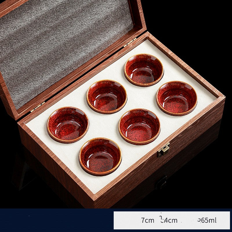 Ceramic Small Tea Bowl/Tasting Cups Tealight Gift Box Set