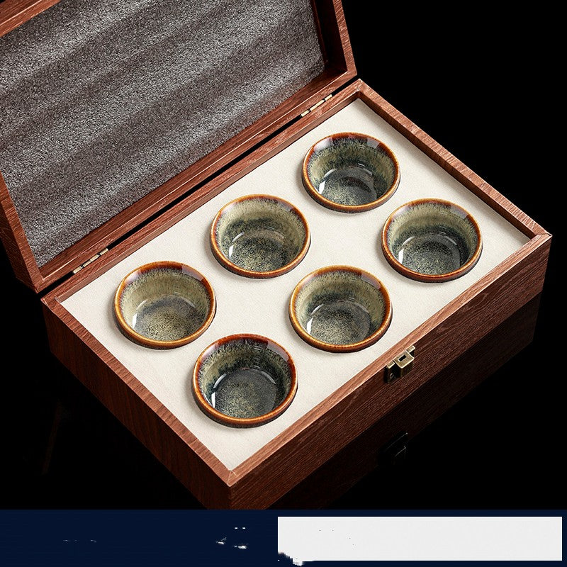 Ceramic Small Tea Bowl/Tasting Cups Tealight Gift Box Set