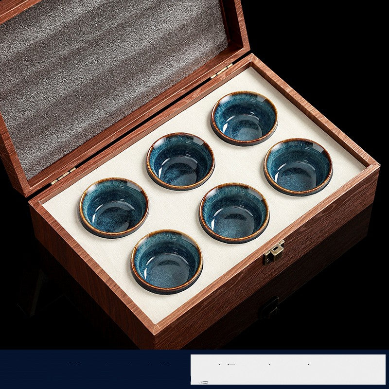 Ceramic Small Tea Bowl/Tasting Cups Tealight Gift Box Set