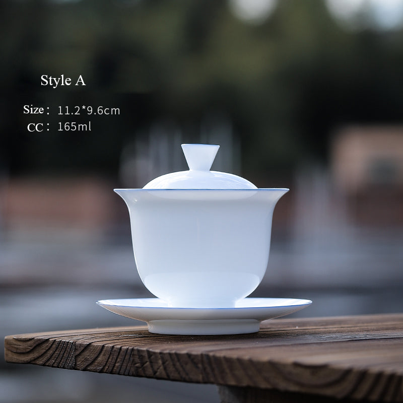 Dehua White Porcelain Gaiwan 140ml/150ml/165ml